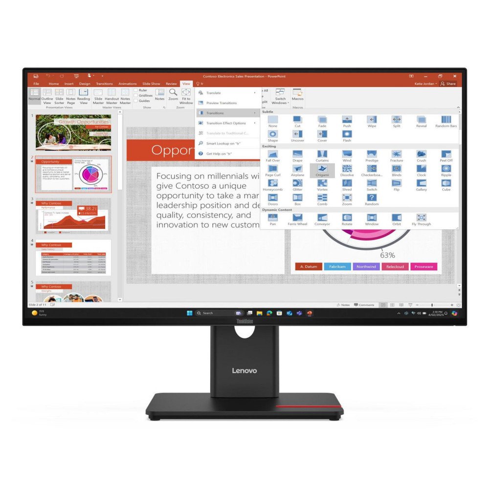 LENOVO MONITOR THINKVISION T27-40 LED 27" FHD LCD BLACK