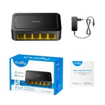 CUDY NETWORK SWITCH 5 PORT 10/100 MBPS BLACK FS105D