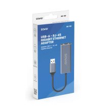SAVIO ADAPTER USB-A 3.1 GEN 1 (M) TO RJ-45 GIGABIT ETHERNET (F) AK-83