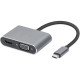 I-BOX ADAPTER USB-C (M) TO HDMI 4K (F) / VGA FHD (F) / USB 3.2 / PD 100W
