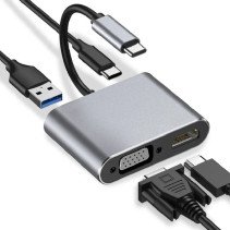 I-BOX ADAPTER USB-C (M) TO HDMI 4K (F) / VGA FHD (F) / USB 3.2 / PD 100W
