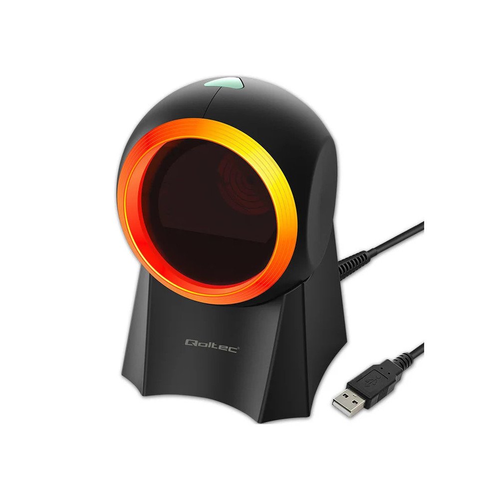 QOLTEC WIRED USB DESKTOP BARCODE READER / QR CODE SCANNER | 1D 2D |