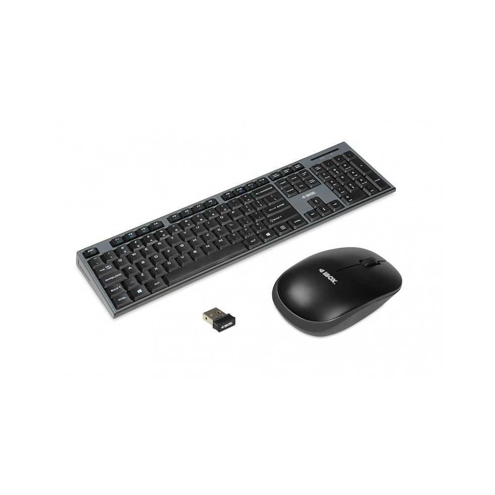 I-BOX DESKTOP PRO KIT WIRELESS MOUSE + KEYBOARD SET BLACK IKMS606W