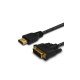SAVIO CABLE HDMI 19PIN (M) - DVI 18 + 1 (M) 1.5M BLACK GOLD-PLATED CL-10