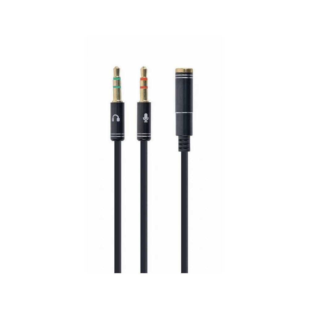 CABLEXPERT 3.5MM 4-PIN SOCKET (F) TO 2 X 3.5MM PLUG (M) ADAPTER CABLE