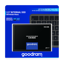 GOODRAM CX400 G.2 SSD 2.5'' 3D NAND SATA III 512GB (READ:550MB/s / WRITE:500MB/s)