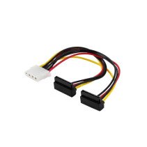 SAVIO POWER CABLE MOLEX (F) 4 PIN – 2X SATA 15 PIN (F) ANGLED AK-12