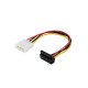 SAVIO POWER CABLE MOLEX 4 PIN (M) – SATA 15 PIN (F)ANGLED AK-11