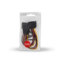 SAVIO POWER CABLE SATA 15 PIN (M) TO 2X SATA 15 PIN (F) AK-17