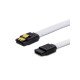SAVIO SATA III CABLE WHITE BRAID / STRAIGHT / GOLDEN CATCH 50CM GAK-05