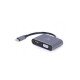 CABLEXPERT ADAPTER USB-C (M) TO HDMI (F) / VGA (F) D-SUB GREY A-USB3C-HDMIVGA-01