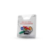 SAVIO 3.5MM 4-PIN (M) TO 2X 3.5MM (F) 0.20M ADAPTER CABLE CLS-13