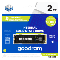 GOODRAM PX600 G.4 2TB NVME PCIe 4x4 M.2 2280 (READ:5000MB/s/WRITE:4200MB/s)
