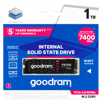 GOODRAM PX700 G.2 1TB NVME PCIe 4x4 M.2 2280 (R:7400MB/s/W:6500MB/s)